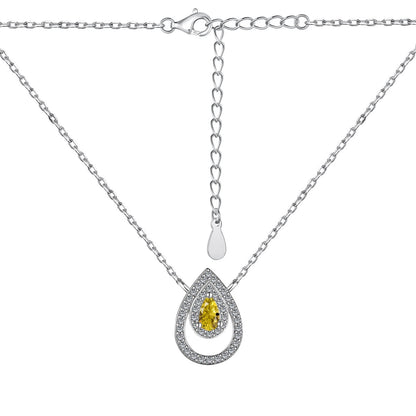 [Lumi Jewelry]Sparkling Pear Cut Necklace
