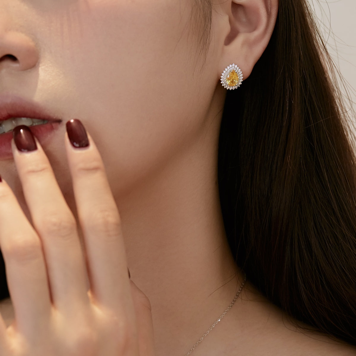 [Lumi Jewelry]Delicate Gorgeous Pear Cut Daily Earrings