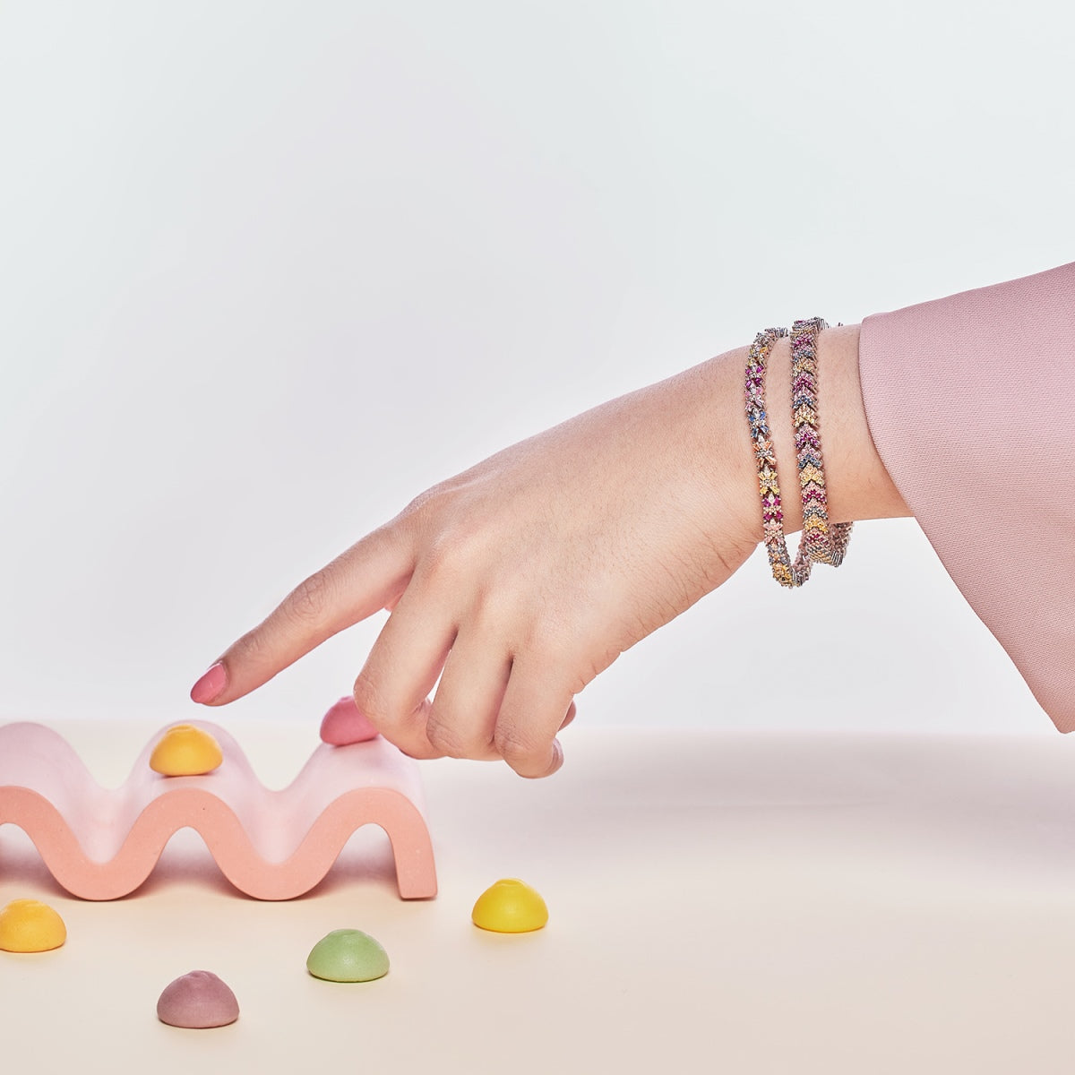 [Lumi Jewelry]Radiant Colorful Emerald Cut Party Bracelet
