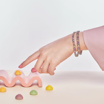 [Lumi Jewelry]Radiant Colorful Emerald Cut Party Bracelet