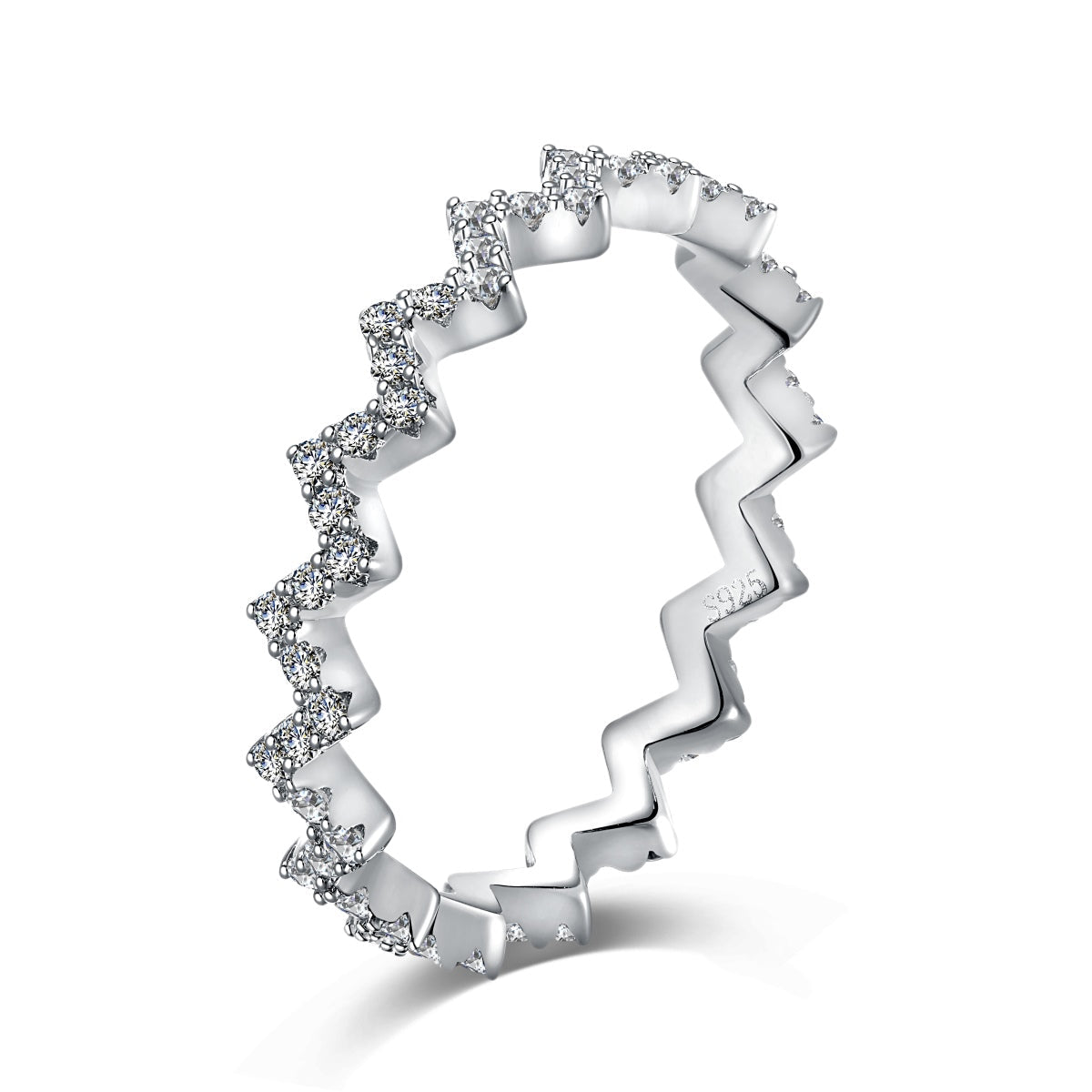 [Lumi Jewelry]Delicate Enchanting Wave Shape Daily Ring