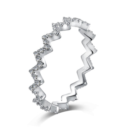 [Lumi Jewelry]Delicate Enchanting Wave Shape Daily Ring