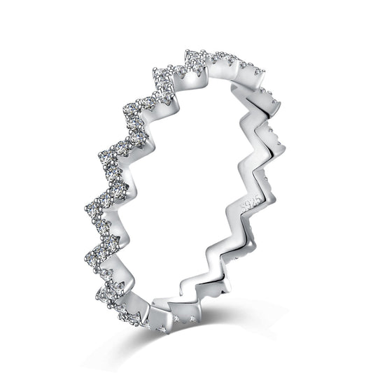[Lumi Jewelry]Delicate Enchanting Wave Shape Daily Ring