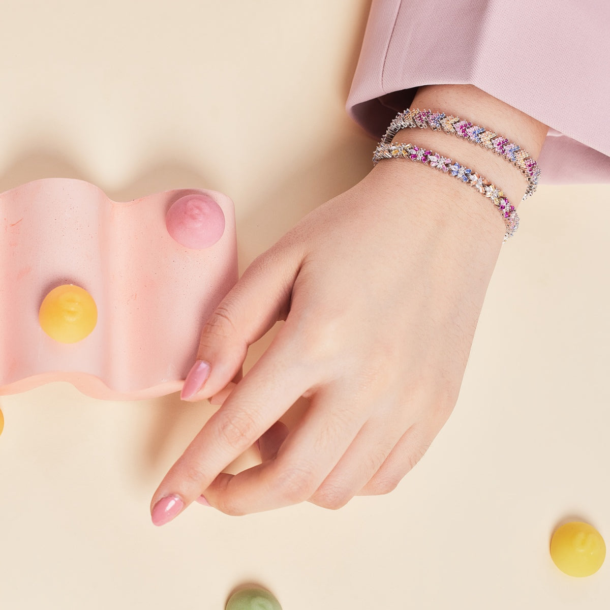 [Lumi Jewelry]Ornate Sparkling Round Cut Party Bracelet