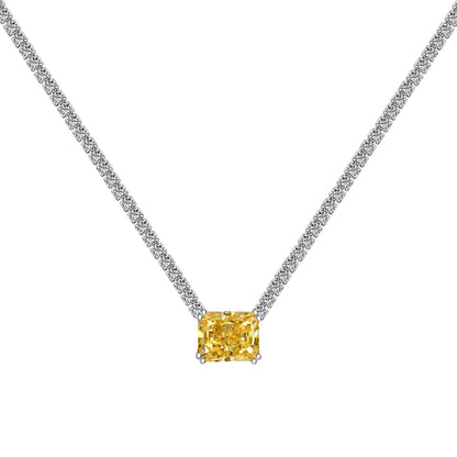 [Lumi Jewelry]4.0 Carat Elegant Radiant Cut Necklace