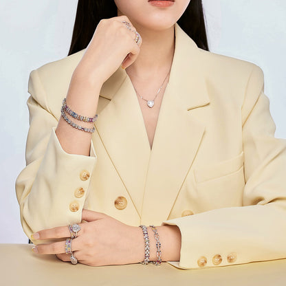 [Lumi Jewelry]Dazzling Colorful Daily Bracelet