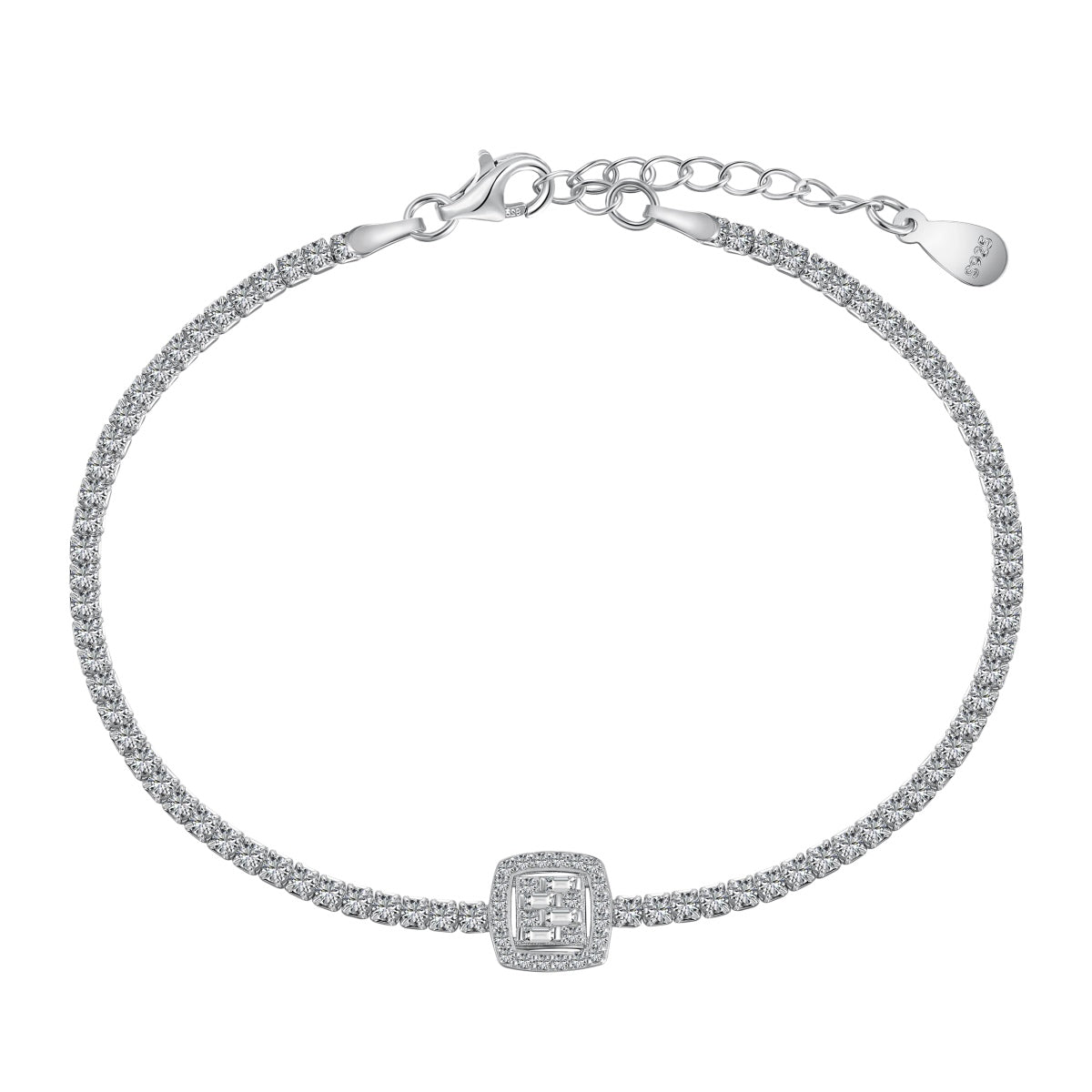 [Lumi Jewelry]Luxurious Dazzling Square Shape Banquet Bracelet