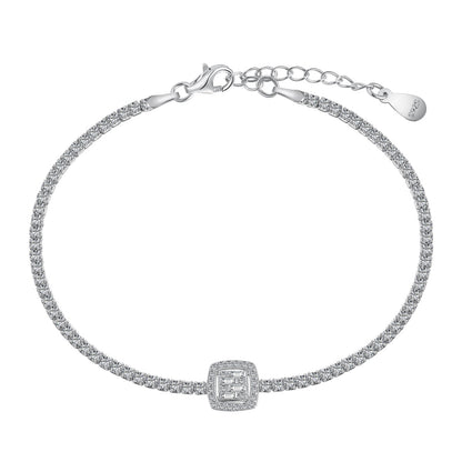 [Lumi Jewelry]Luxurious Dazzling Square Shape Banquet Bracelet