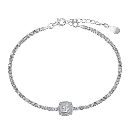 [Lumi Jewelry]Luxurious Dazzling Square Shape Banquet Bracelet