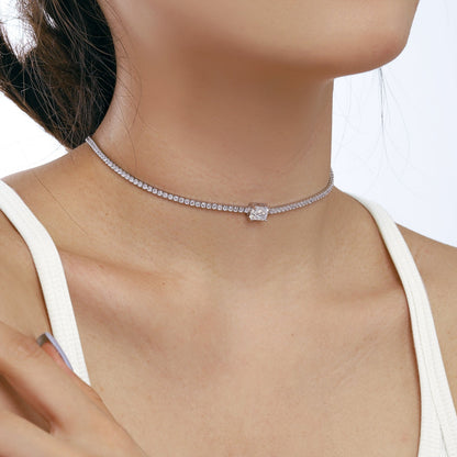 [Lumi Jewelry]2.0 carat Ornate Emerald Cut Necklace