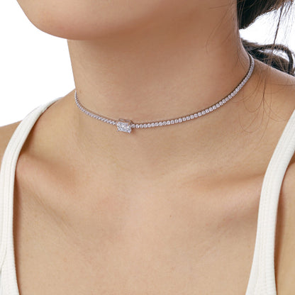 [Lumi Jewelry]2.0 carat Ornate Emerald Cut Necklace