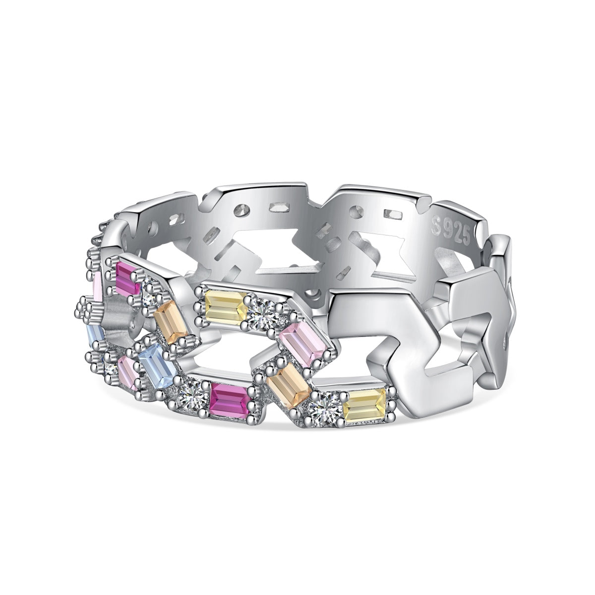 [Lumi Jewelry]Sparkling Vibrant Emerald Cut Daily Ring