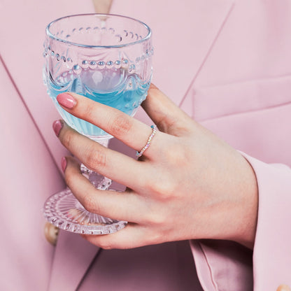[Lumi Jewelry]Dainty Colorful Round Cut Party Ring