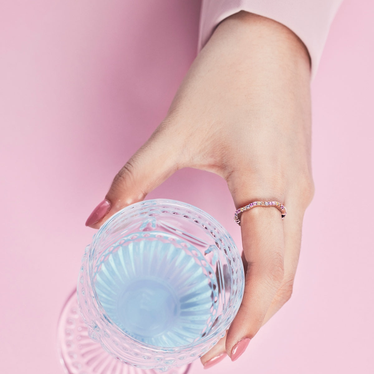 [Lumi Jewelry]Dainty Colorful Round Cut Party Ring
