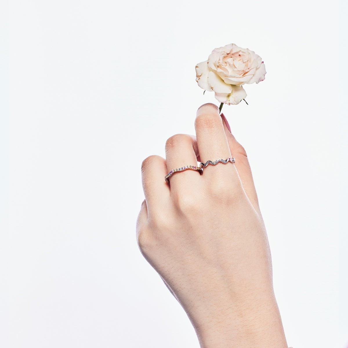 [Lumi Jewelry]Dainty Colorful Round Cut Party Ring