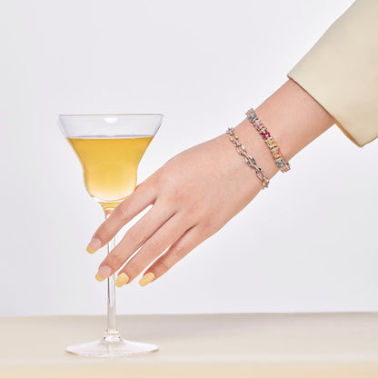 [Lumi Jewelry]Delicate Colorful Multi Cut Party Bracelet