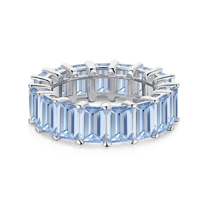 [Lumi Jewelry]0.75 Carat Elegant Emerald Cut Tennis Ring