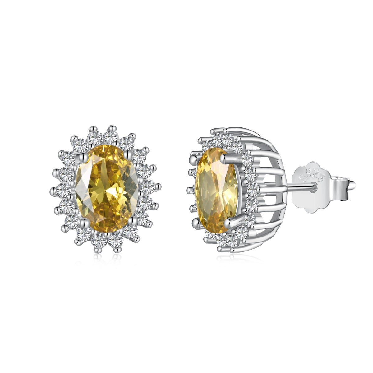 [Lumi Jewelry]Delicate Radiant Oval Cut Daily Earrings