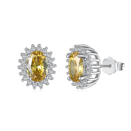 [Lumi Jewelry]Delicate Radiant Oval Cut Daily Earrings