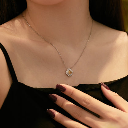 [Lumi Jewelry]Sparkling Asscher Cut Necklace