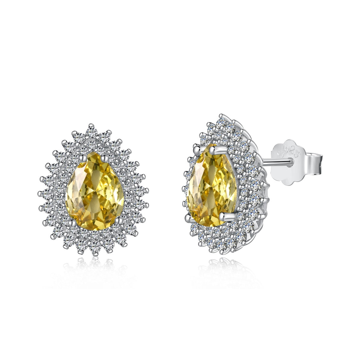 [Lumi Jewelry]Delicate Gorgeous Pear Cut Daily Earrings