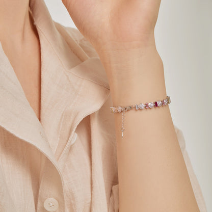 [Lumi Jewelry]Radiant Colorful Round Shape Daily Bracelet