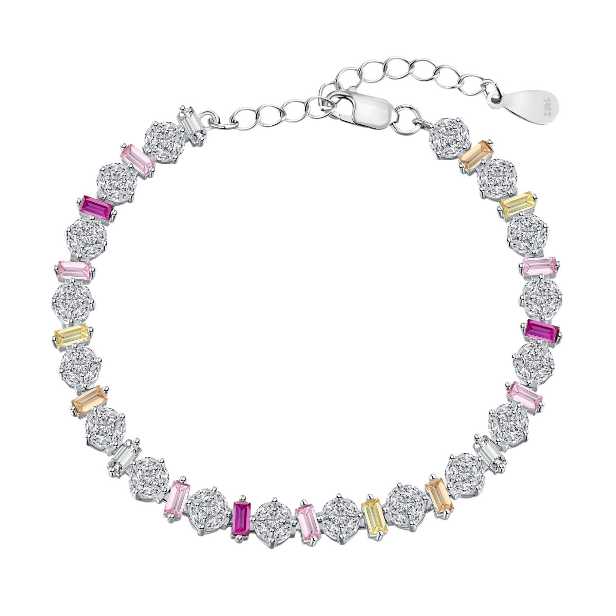 [Lumi Jewelry]Radiant Colorful Round Shape Daily Bracelet