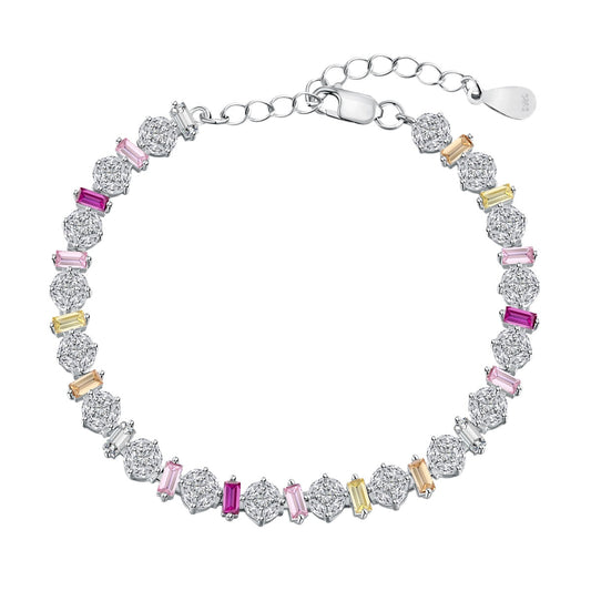 [Lumi Jewelry]Radiant Colorful Round Shape Daily Bracelet