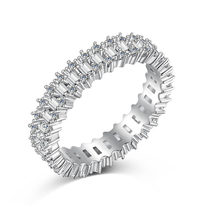 [Lumi Jewelry]Splashy Ornate Emerald Cut Cocktail Ring