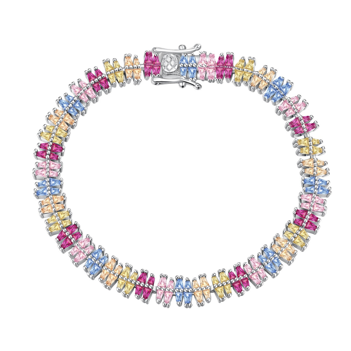[Lumi Jewelry]Sparkling Exquisite Multi Cut Party Bracelet
