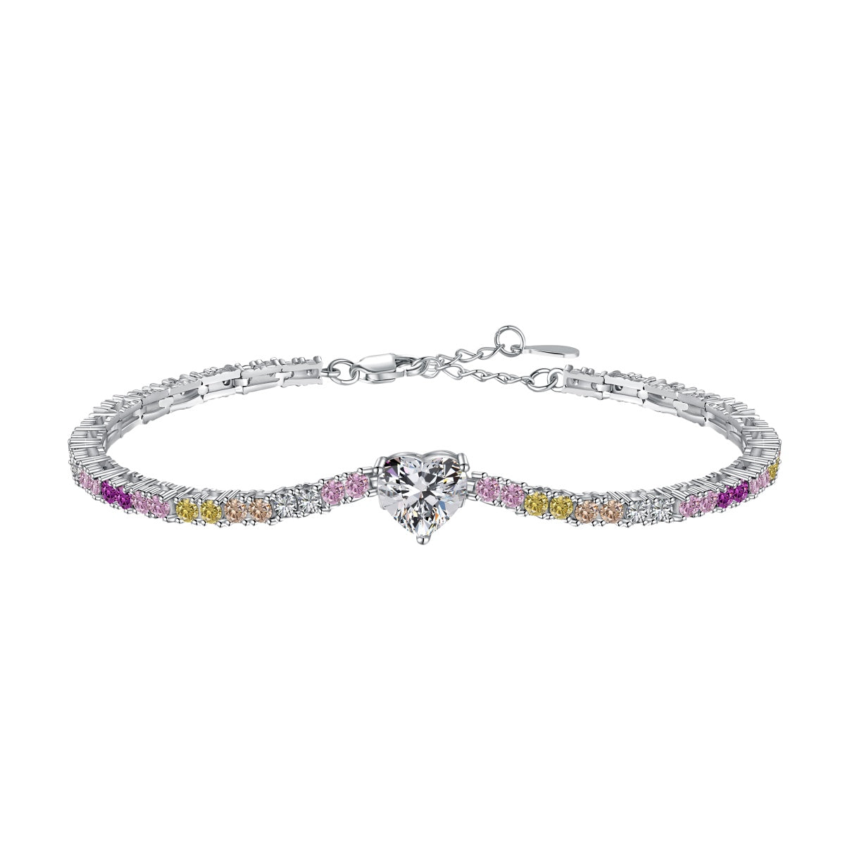 [Lumi Jewelry]Delicate Romantic Heart Shape Lover Bracelet