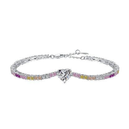 [Lumi Jewelry]Delicate Romantic Heart Shape Lover Bracelet