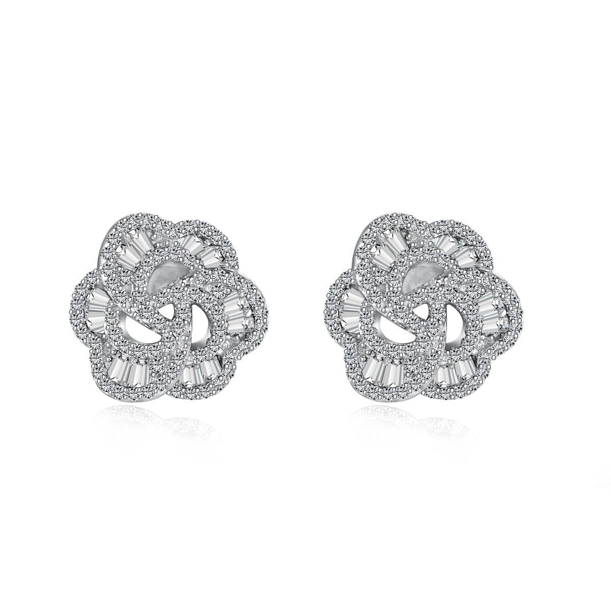 [Lumi Jewelry]Exquisite Flower Shape Daily Earrings