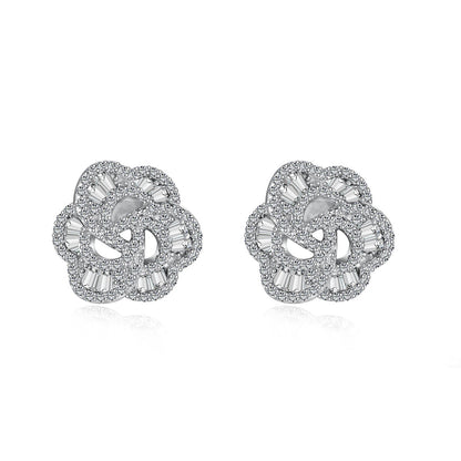 [Lumi Jewelry]Exquisite Flower Shape Daily Earrings