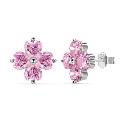 [Lumi Jewelry]Four-Leaf Clover Ball Earrings
