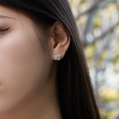 [Lumi Jewelry]Four-Leaf Clover Ball Earrings