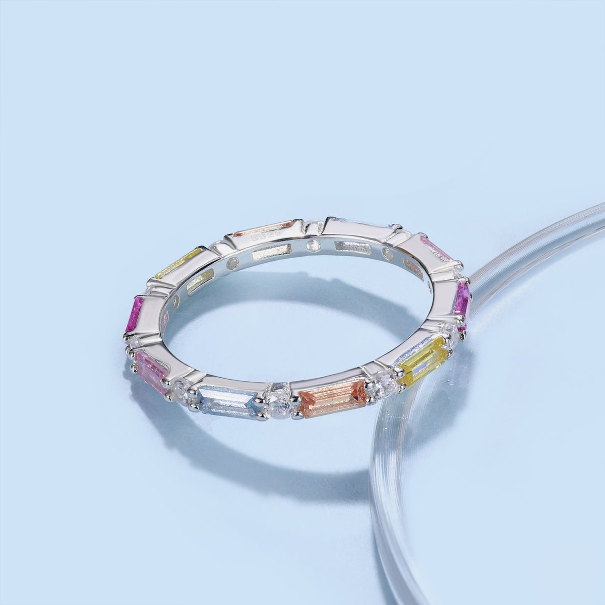[Lumi Jewelry]Lively In Shades Elegant Radiant Cut Daily Ring