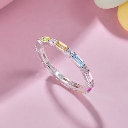 [Lumi Jewelry]Lively In Shades Elegant Radiant Cut Daily Ring