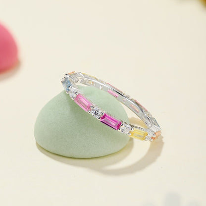 [Lumi Jewelry]Lively In Shades Elegant Radiant Cut Daily Ring