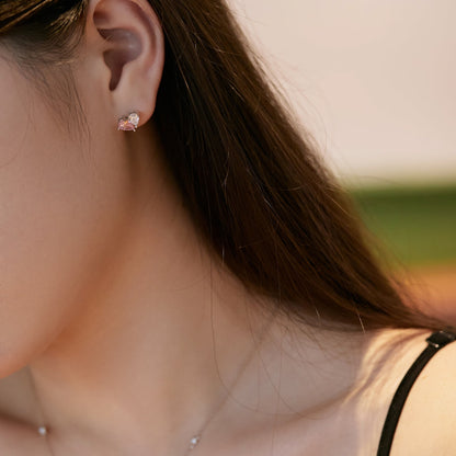 [Lumi Jewelry]Dazzling Elegant Heart Cut Lover Earrings