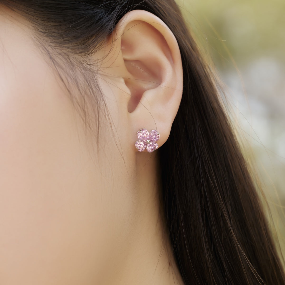 [Lumi Jewelry]Four-Leaf Clover Ball Earrings