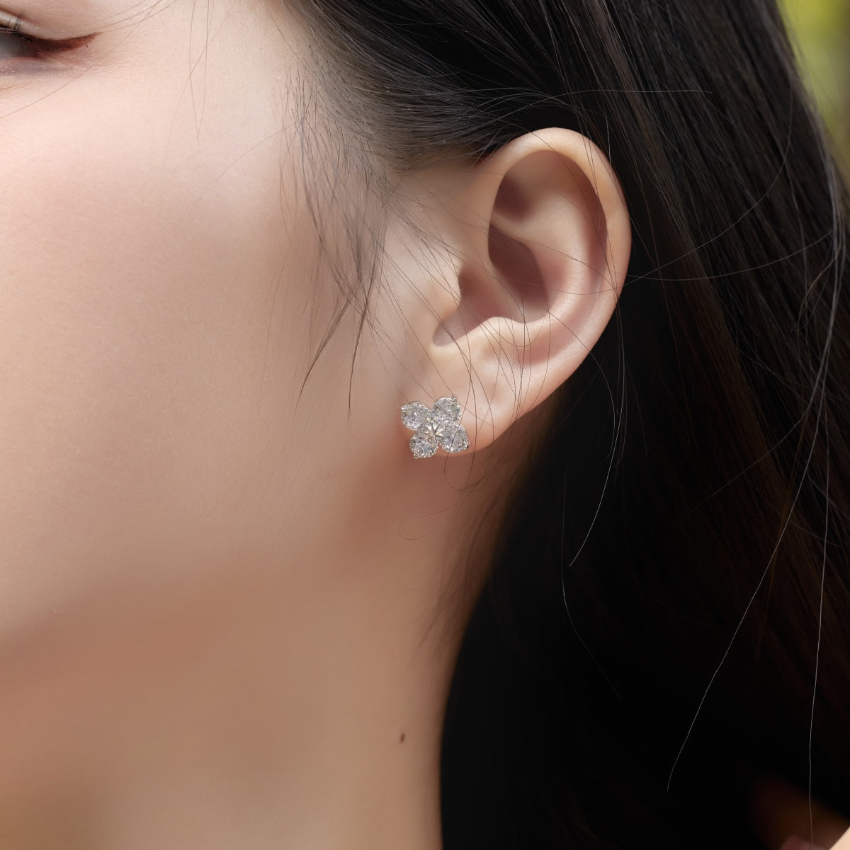 [Lumi Jewelry]Four-Leaf Clover Eight-Pointed Star Earrings