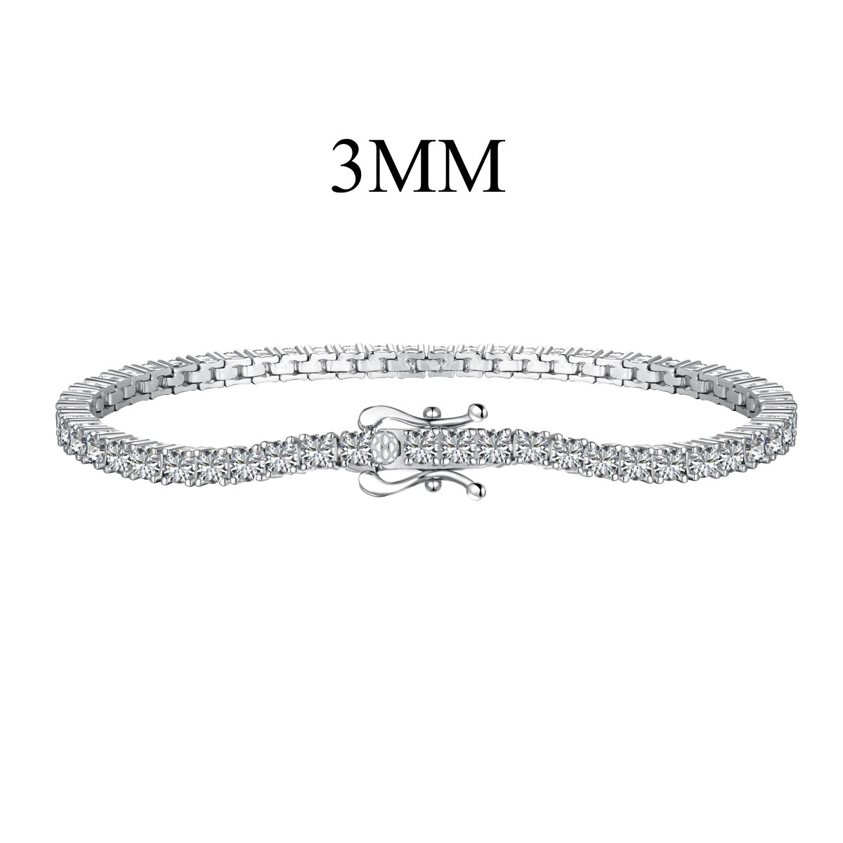 [Lumi Jewelry]Dainty Charming Round Cut Tennis Bracelet