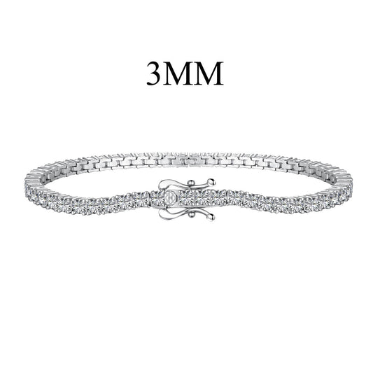 [Lumi Jewelry]Dainty Charming Round Cut Tennis Bracelet