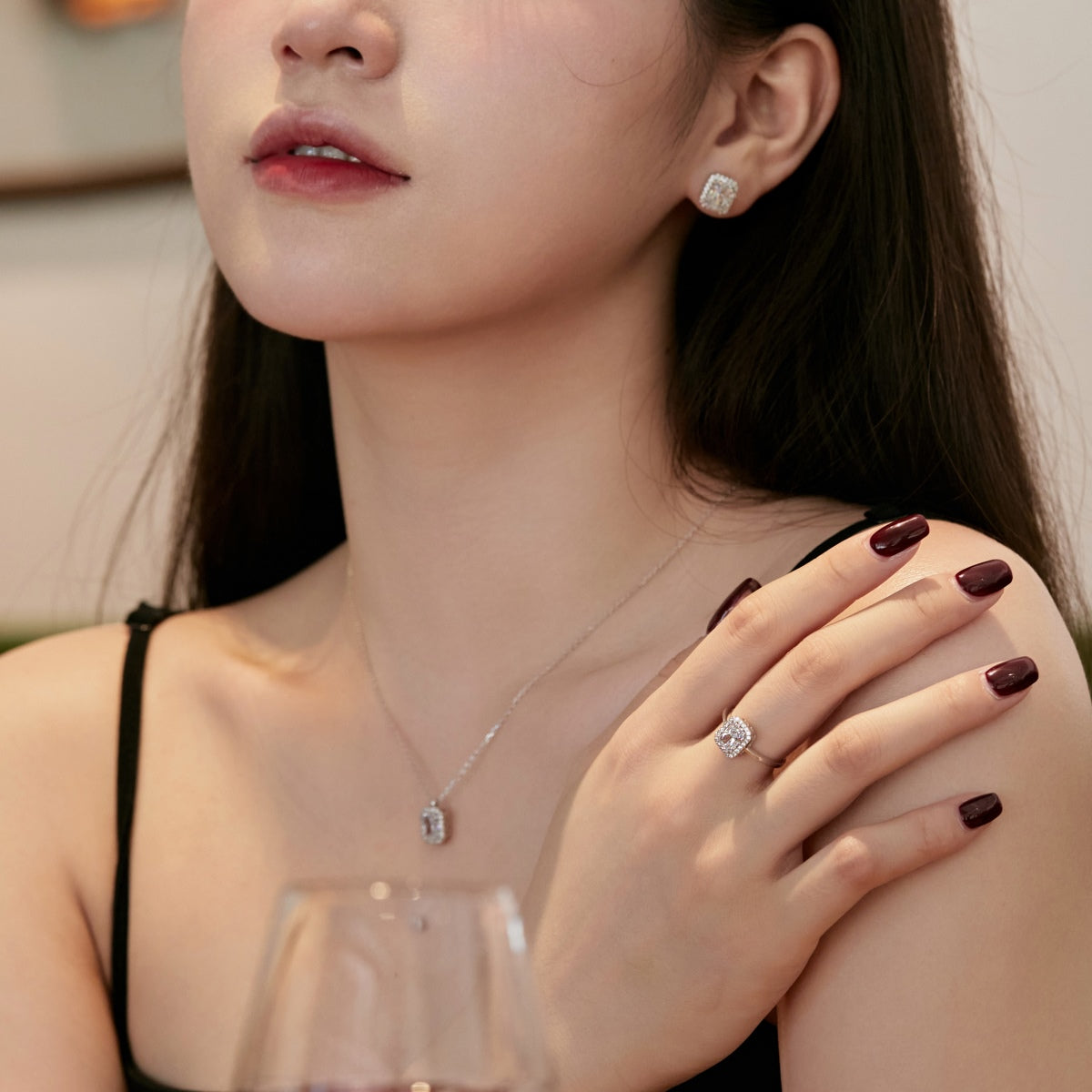 [Lumi Jewelry]1.0 Carat Luxurious Dainty Emerald Cut Daily Earrings