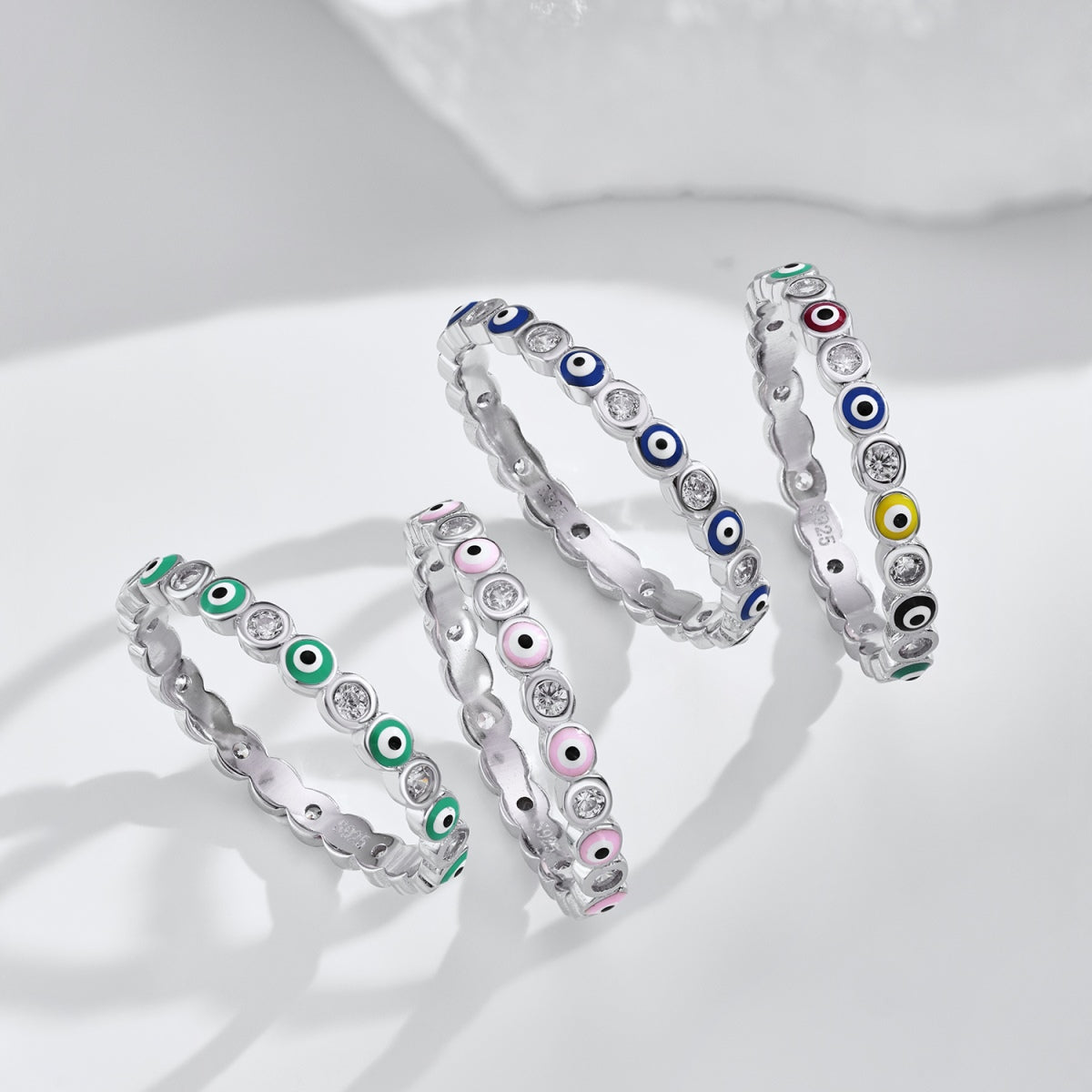 [Lumi Jewelry]Sparkling Vibrant Round Shape Daily Ring