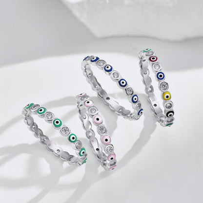[Lumi Jewelry]Sparkling Vibrant Round Shape Daily Ring