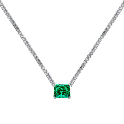 [Lumi Jewelry]4.0 Carat Elegant Radiant Cut Necklace