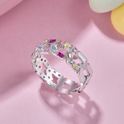 [Lumi Jewelry]Sparkling Vibrant Emerald Cut Daily Ring