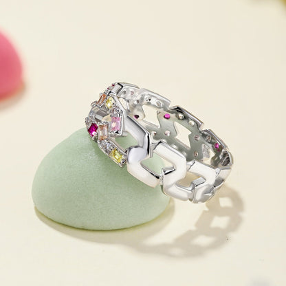 [Lumi Jewelry]Sparkling Vibrant Emerald Cut Daily Ring